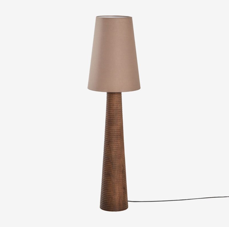 SKLUM Stehlampe aus Mangoholz Malve ↑70 cm