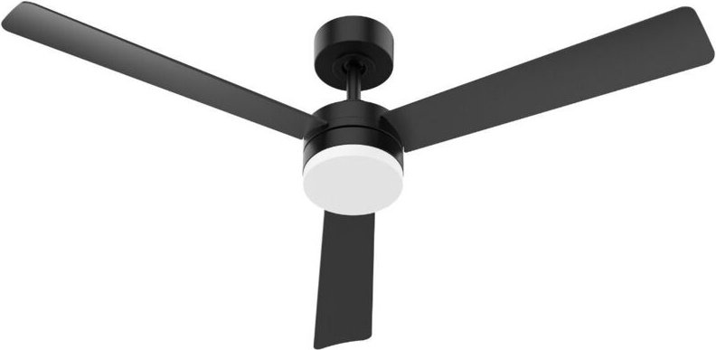 Dimmbarer LED-Deckenventilator mit Fernbedienung (28 W, 3 CCT, 2800 lm) IP20, Ø 132 cm, Schwarz