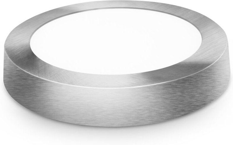 LED-Downlight mit runder Oberfläche, mattsilber, 6 w, warm