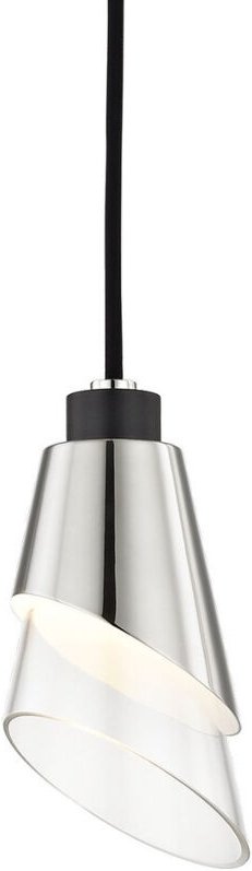 Hudson Valley Lighting - Angie 1 Pendelleuchte Nickel poliert, Glas