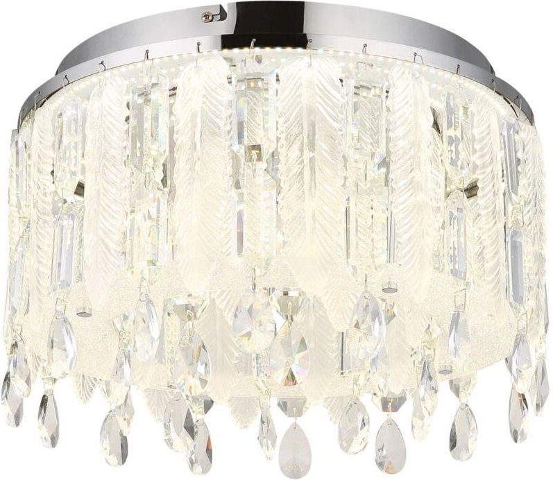 Globo - Deckenlampe Deckenleuchte Wohnzimmerlampe led dimmbar Fernbedienung Kristalle