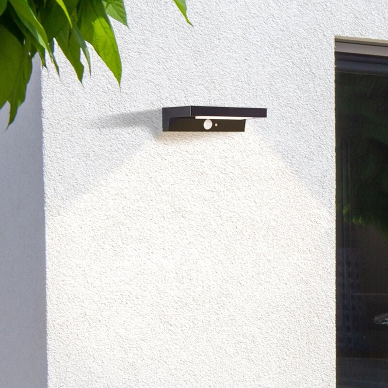Led Außen-Wandleuchte Barker led Außenwandleuchte, Solar, 21 cm, 430 lm, 4000 k, schwarz - Brilliant