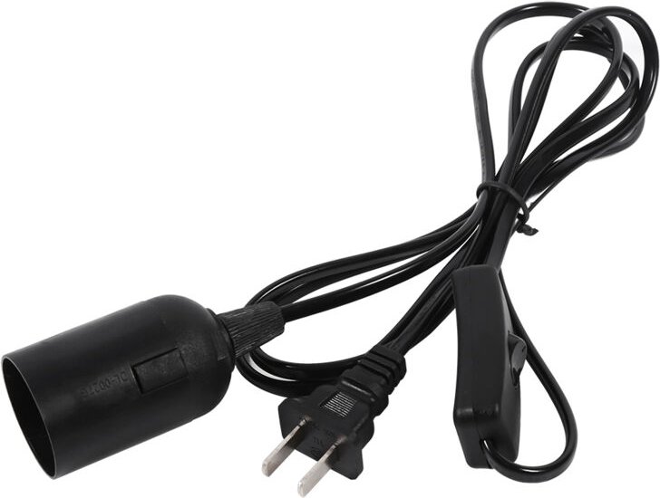 Stück E27 Pendelleuchte, Lampenfassung mit Kabel und Ein-/Ausschalter (schwarzer EU-Stecker)