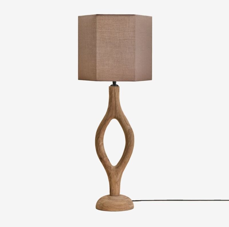 SKLUM Mangoholz-Tischlampe Gracia Mango-Holz