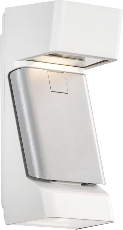 Konstsmide - led Außenwandleuchte ravenna Weiß mit integrierter Wasserwaage