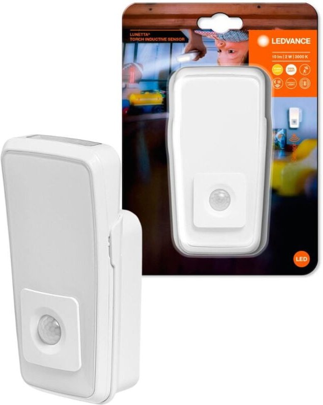Ledvance - lunetta torch Nachtlicht mit integriertem Sensor & Taschenlampe, 2W, 10lm, weiß, kaltweißes & tageslichtweiße...