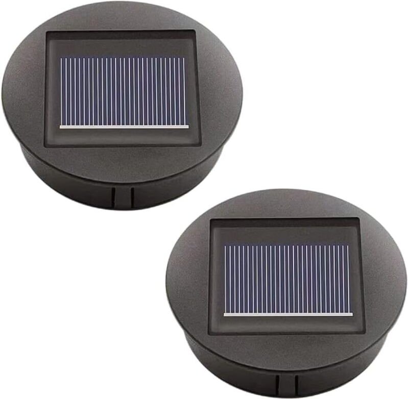 Set mit 2 Ersatz-Solarleuchten mit LEDs – Solarpanel – Ersatzabdeckung – Für die Außenbeleuchtung – Für die Gartendekora...