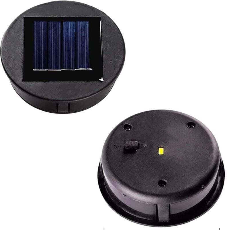 Stück Ersatz-Solarlicht für Laterne, Solarpanel-Lichtabdeckung mit LED-Glühbirne, DIY-Solarlaterne für Gartendekoration ...