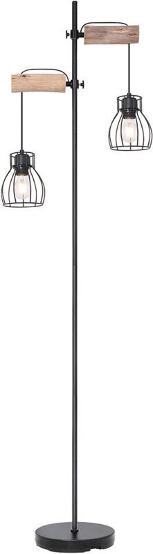 Globo - stehlampe - Mina - schwarz - metall - E27 - 15326-2SN