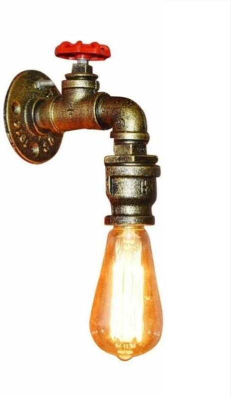 Vintage-Industrie-Wandleuchte, antikes Wasserrohr, Retro, für Zuhause, Café, Küche, Wohnzimmer und Schlafzimmer (ohne Gl...