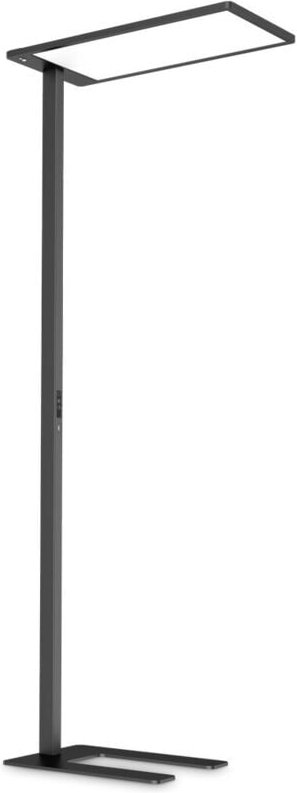 Comfort Dimmbare integrierte LED-Stehlampe Schwarz, eingebauter Schalter, 4000K - Ideal Lux