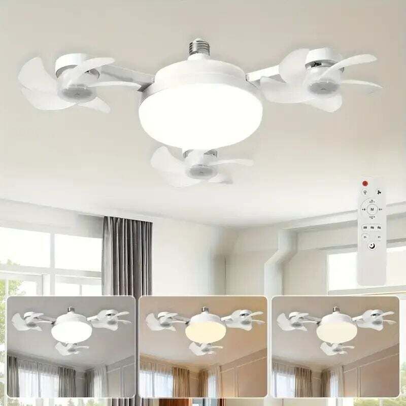 Intelligente LED-Deckenleuchte – Fernbedienung, einstellbare Helligkeit und 3 Geschwindigkeiten, geeignet für Schlafzimm...