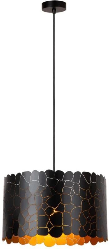 Almelo - Pendelleuchten - ø 40 cm - 1xE27 - Schwarz - Lucide