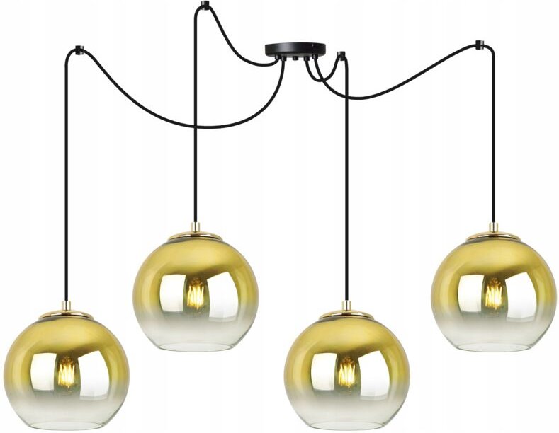 Hängelampe, Deckenleuchter, goldener Lampenschirm, 15 cm