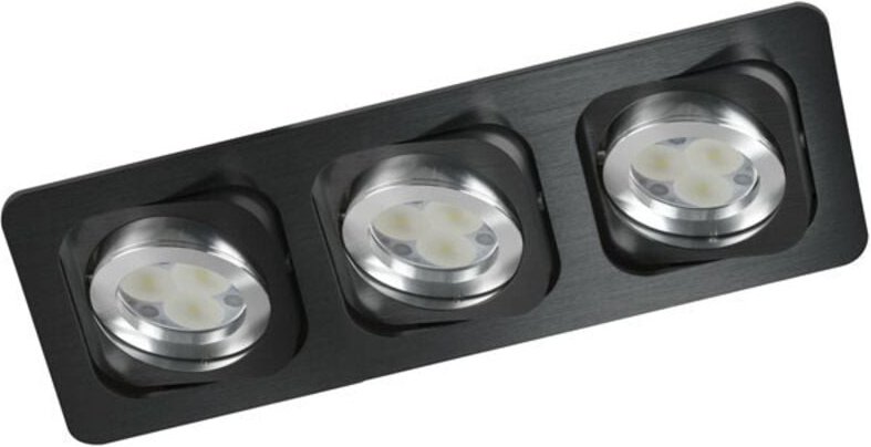 Cristalrecord - Doppelte schwarze doppelseitige Einbauleuchte drei Lichter. 03-013-00-115