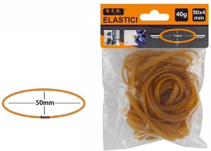 Trade Shop Traesio - Trade Shop - 2 bedingungen nach 40G elastic elastic molle gomma fettucce masure 50X4MM 53691A -