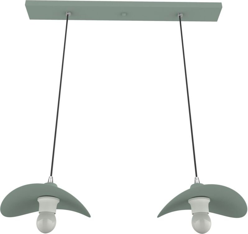 Piuma sospensione binario 2 luci monocolore opaco