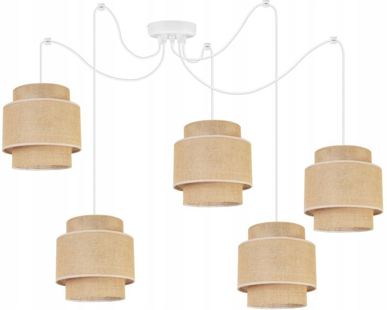 Hängelampe, Deckenleuchter, Lampenschirm, Boho Juta