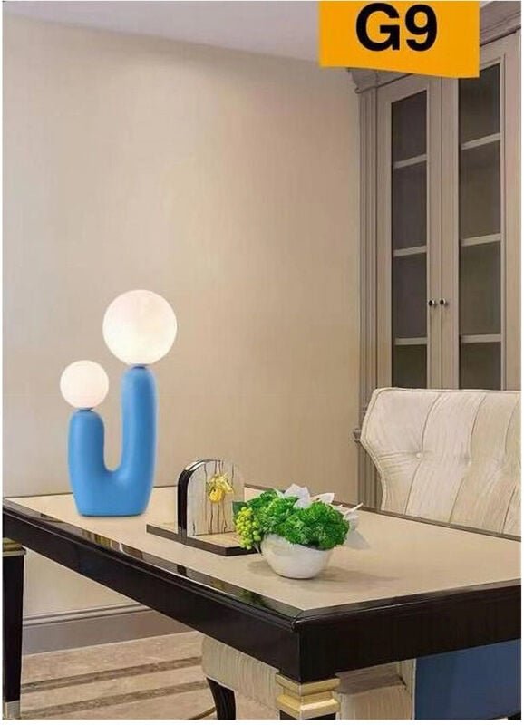 Trade Shop Traesio - Trade Shop - lampada led by tavolo lume alien attacco 2XG9 max 60W IP20 variationen D14 - Blau