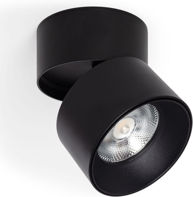 Ledkia - LED-Wandleuchte 30W aus Aluminium Rund Schwarz New Onuba 4000K Neutralweiß