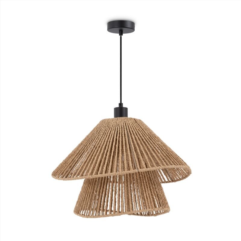 Led Pendelleuchte Esszimmer Pendellampe Wohnzimmer Küche Papier Boho Style E27 Schwarz, Typ 5 - Paco Home