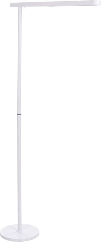 LED-Stehlampe Weiß Metall 186 cm Langes Kabel mit Schalter Eckig Bogenlampe Industrie Design Wohnzimmer Ausstattung Bele...