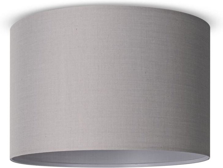 Deckenleuchte Wohnzimmer Pendelleuchte Esstisch Esszimmerlampe E27 Uni Stoff Deckenleuchte - Weiß, Grau (Ø45.5 cm) - Pac...