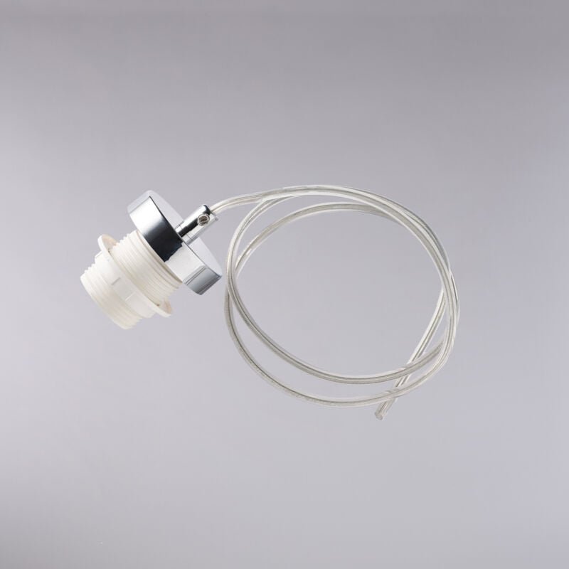 Montatura in ferro cromo lucido con cavo elettrico regolabile senza rosone H.13 - max 113 - Ø7