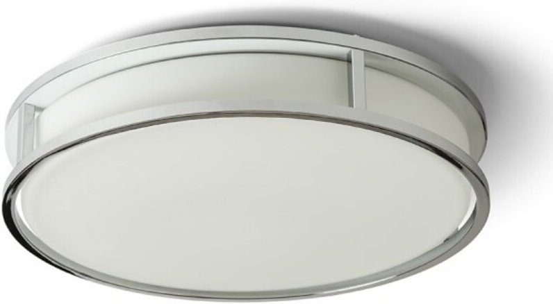 Plafoniera GRANDE LED 35 da soffitto vetro opalino/nero 230V LED 24W IP44 3000K
