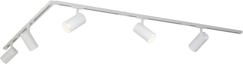Modernes Schienensystem mit 5 Strahlern Weiß 1-phasig - Iconic Mark