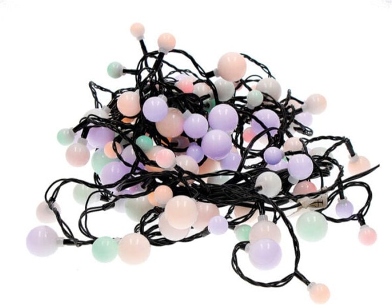LED-Girlande „Cherry“ mit drei Größen, 14 m, 120 LEDs, mehrfarbig, für den Außenbereich