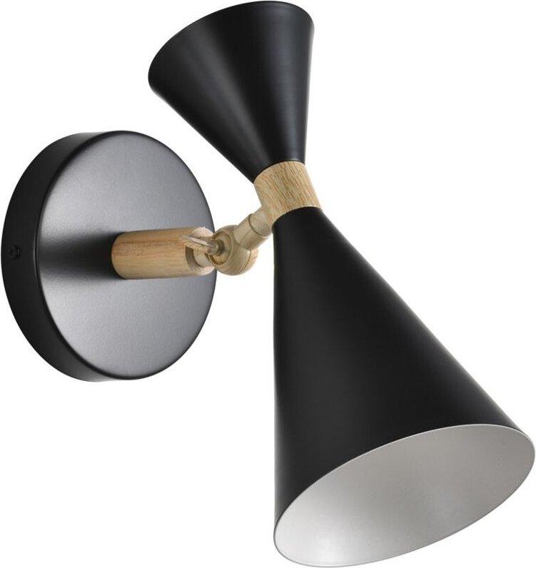 Luna Schwarze Wandleuchte 1xE27