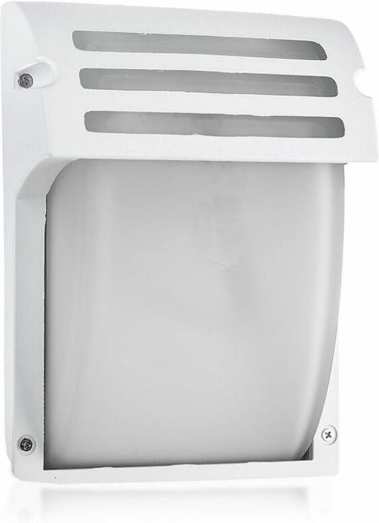 LED-Wandleuchte, E27-Lampenfassung (max. 60 w), weißes Satinglas, IP44 - V-tac