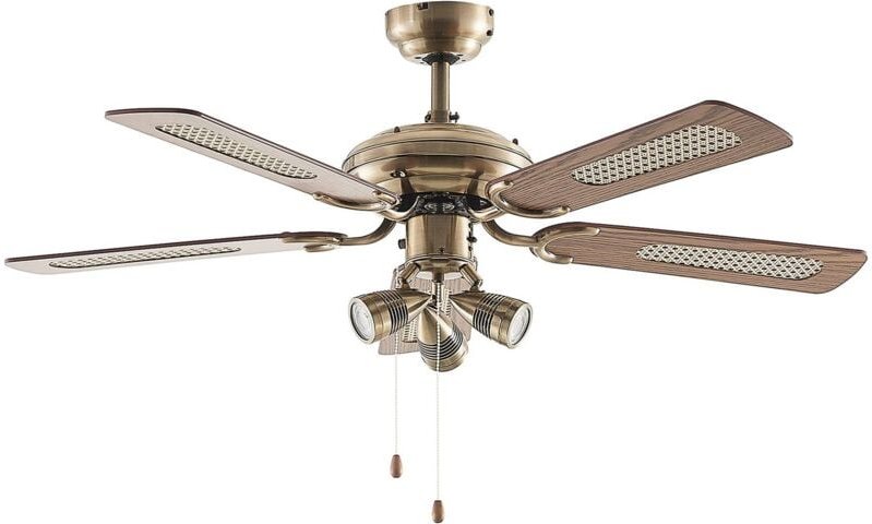 Deckenventilator mit Lampe "Anariki" aus Metall für Wohnzimmer & Esszimmer von Lucande