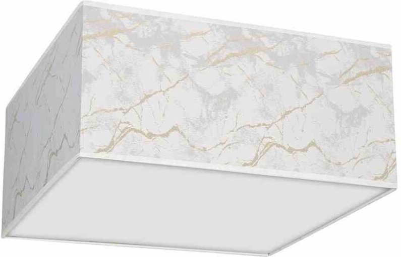 SENSO Weiß/Gold quadratische Deckenleuchte 3xE27