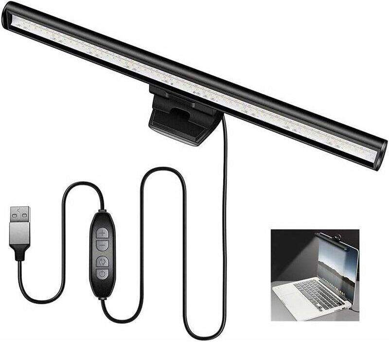 Rabatt-Laptop-Monitor-Lampenleiste, LED-Bildschirmlampe, kein Blenden oder Flackern, USB-betriebenes Licht, platzsparend...