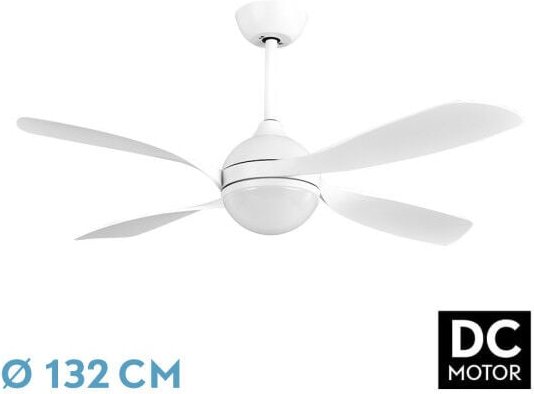 Lüfter Dc Livorno 30w 3250lm White 132d 4Stufen 3000k,4500k,6000k, Fernbedienung+ Timer+ Speicher - Fabrilamp
