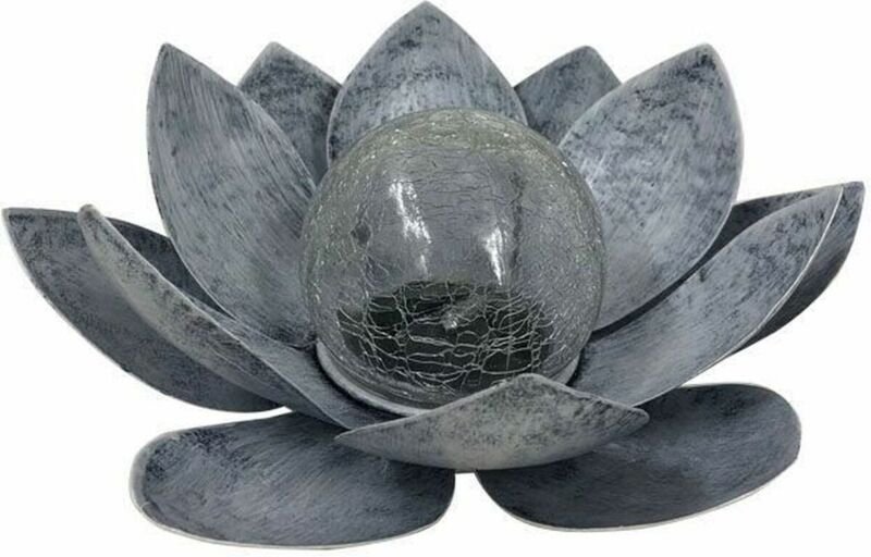 Tischlampe Galix Wasserlilie Grau