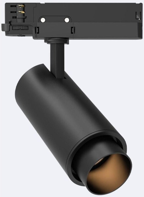 Efectoled - 3-Phasenstromschiene LED-Strahler 30W Fasano Cilindro Dimmbar Schwarz 4000K Neutralweiß