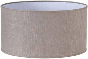 Fabrilamp - Happy E27 Zylindrischer Lampenschirm Leinen Grau 35dx35dx20h - fab 176333528
