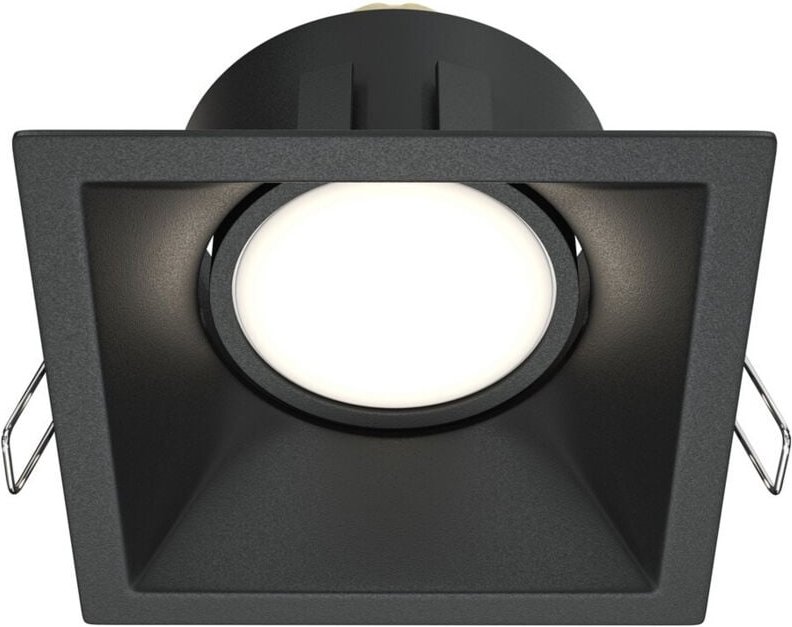 Maytoni Dot Quadratisches Einbau-Downlight Schwarz 1xGU10