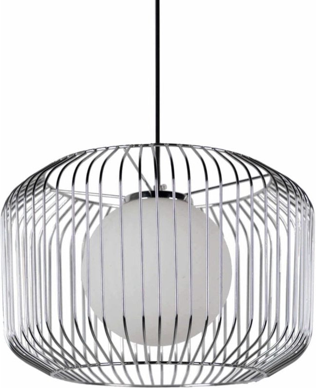 Deckenleuchte Metall Silber Weiß 38X38X23 Cm