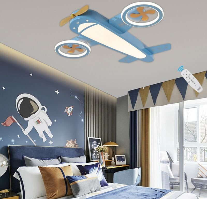 Senderpick - Deckenleuchte 60 cm Deckenleuchte für Kinder Deckenleuchte in Form eines Flugzeugs Deckenleuchte in Form ei...