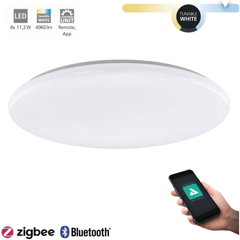 Eglo Connect LED Deckenleuchte Totari-Z weiß Ø 53 cm Deckenlampen & Kronleuchter