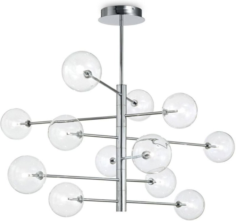 Ideal Lux - Equinoxe - 12 Light Multi Arm Deckenpendelleuchte Chrom