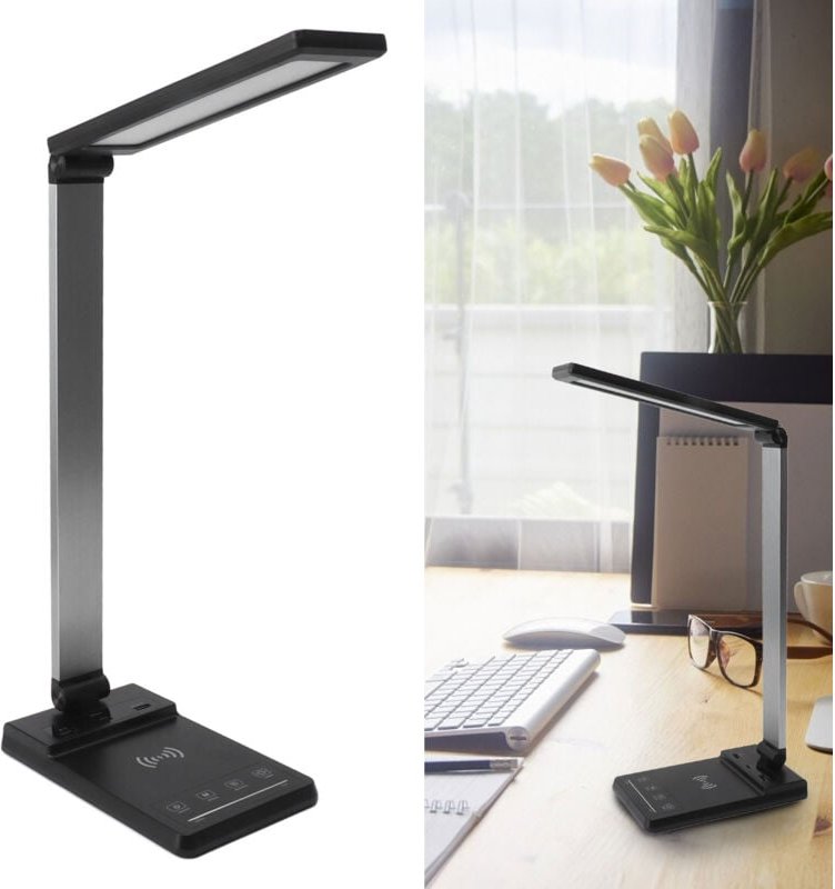 Wiederaufladbare LED-Schreibtischlampe mit USB-PD3.0-Anschluss und Timerfunktion, faltbar, EU-Stecker 100–240 V