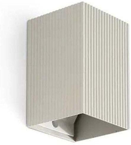 Lune quadratische graue geriffelte Wandleuchte mit Schalter 40536