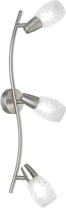 Iperbriko - Colmar Nickel Strahler 3 led Strahler Satiniertes Glas L56 cm Trio Beleuchtung