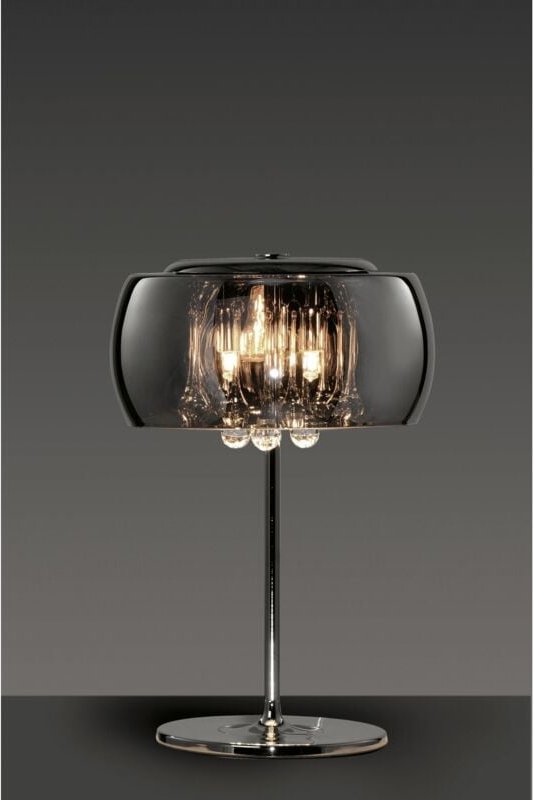 Iperbriko - Steam Tischlampe Glas Chrom und Anhänger Ø28 cm Trio Lighting