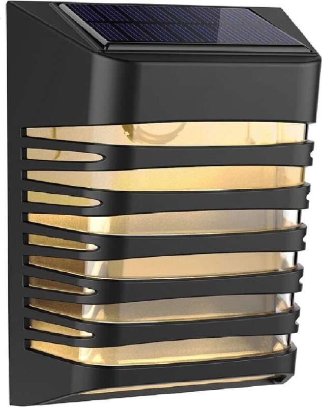 Solarleuchte, Terrassenbeleuchtung für Solarzäune – Kabellose Solar-LED-Wandleuchten, IP54 wasserdicht, mit Atmungs-/Dau...
